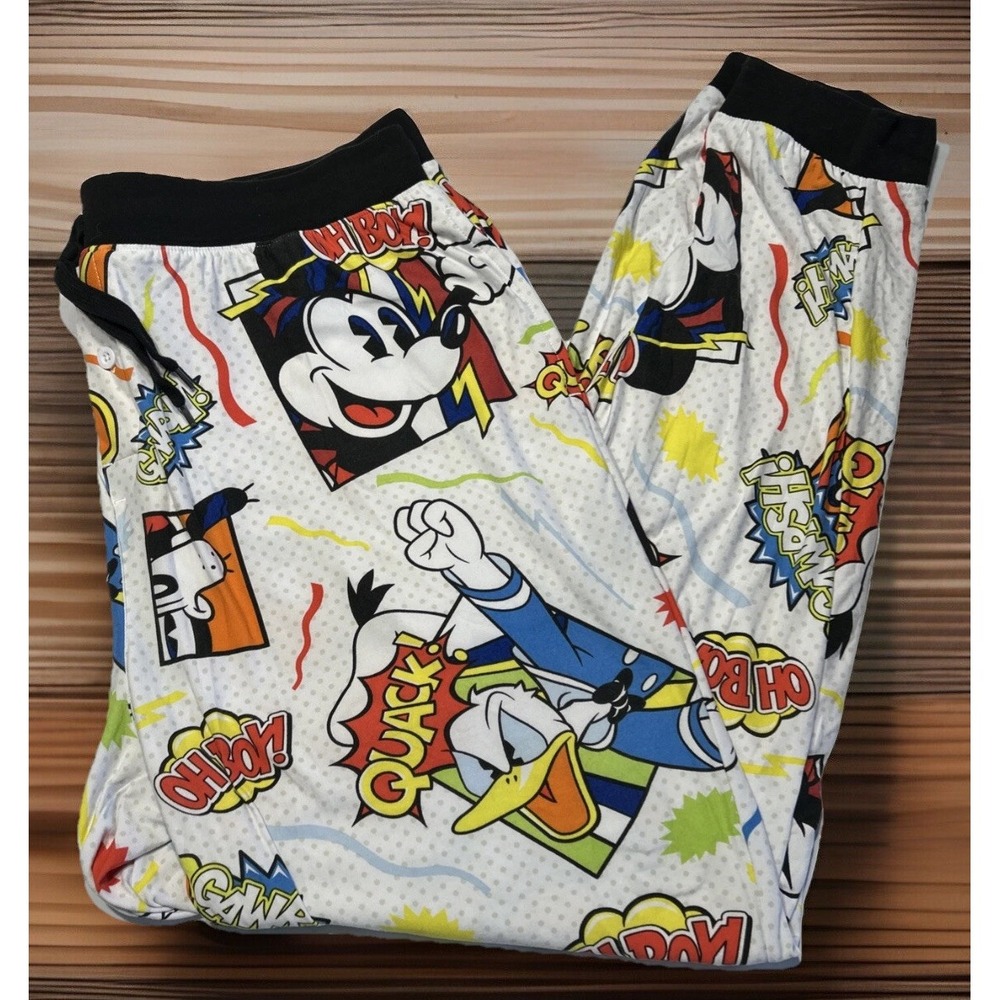 Mens‎ Disney Parks Mickey And Company Co. Pajama Lounge Pants Sz XL